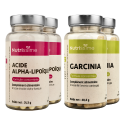 Protocole métabolique - Acide alpha-lipoïque et hydroxycitrate (Issu de Garcinia) - Pack de 4 flacons