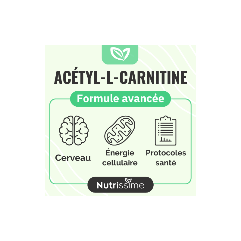 Acétyl-L-Carnitine - Formule avancée - lot de 3 flacons bienfaits2