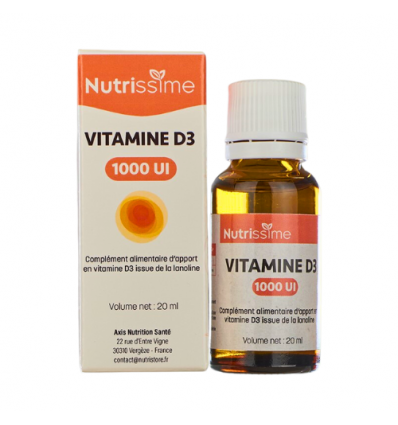 Vitamine D3 1000 UI - Huile - Face