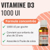 Vitamine D3 1000 UI - Huile - Caractéristiques