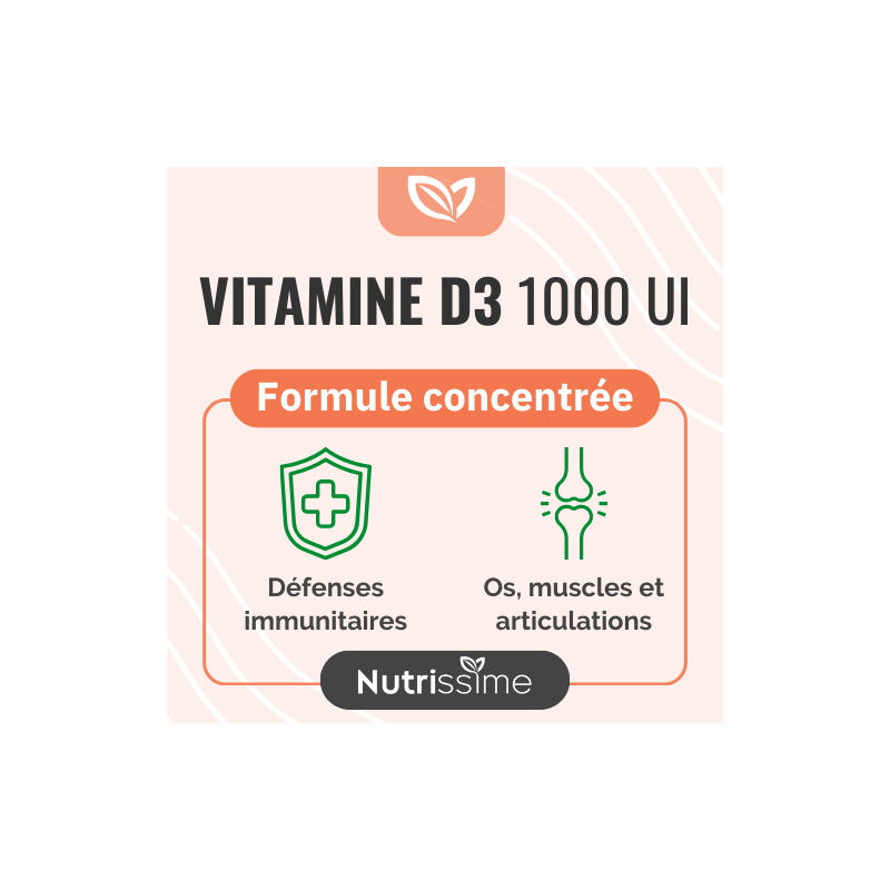 Vitamine D3 1000 UI - Huile - Face - Bienfaits