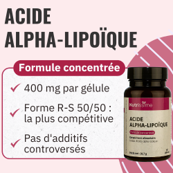 Achat Acide Alpha-Lipoïque - Formule concentrée - 3 flacons détail