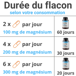 Achat Magnésium "Stress Mag +" 180 gélules + cofacteurs - Lot de 3 flacons durée flacon