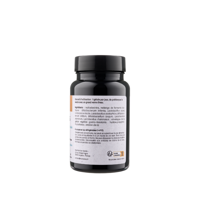 Achat Probiotiques - Équilibre de la flore intestinale - Flacon seul - Ingrédients