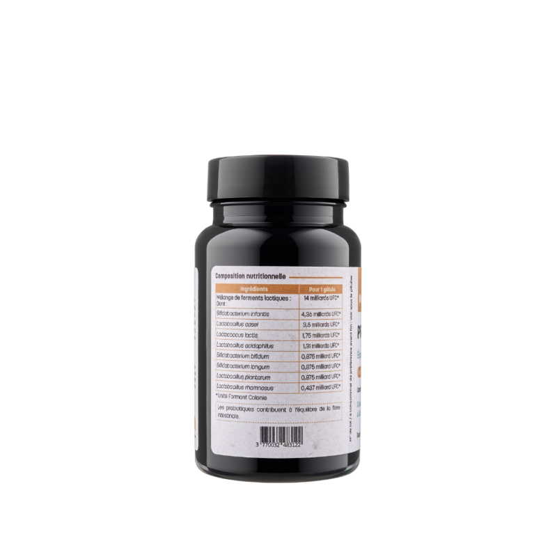 Achat Probiotiques - Équilibre de la flore intestinale - Flacon seul - Composition nutritionnelle