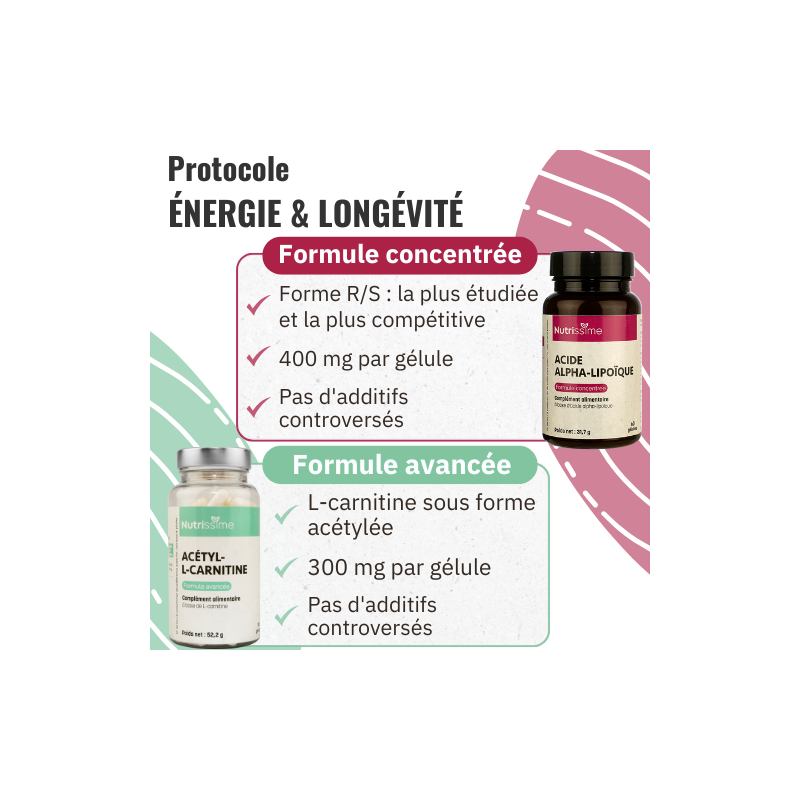 Protocole énergie et longévité - 2Formules