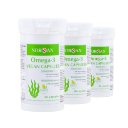 Achat Omega-3 Vegan Capsules NORSAN - 80 capsules - Lot de 3 flacons fa ce