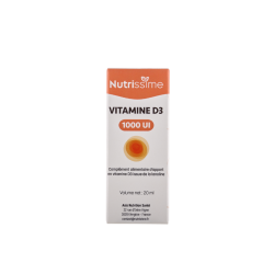 Achat Vitamine D3 1000 UI - Huile - Lot de 3 flacons étui face