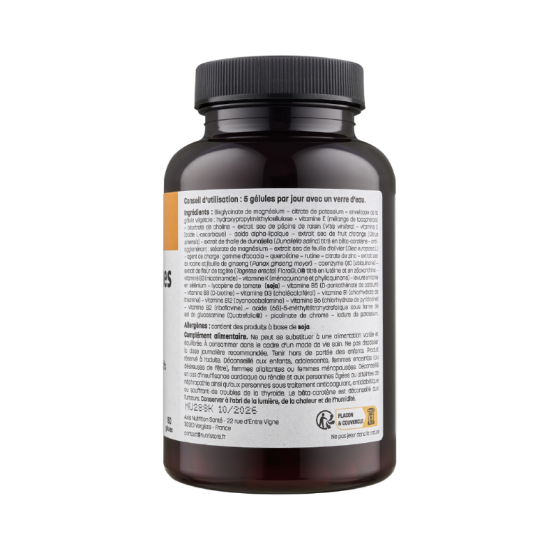 Achat Multivitamines VM30 - flacon seul - 150 gélules ingrédients2