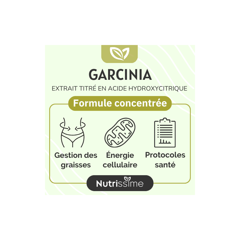 Garcinia - Haute concentration en hydroxycitrate - 90 gélules - Nutrissime
