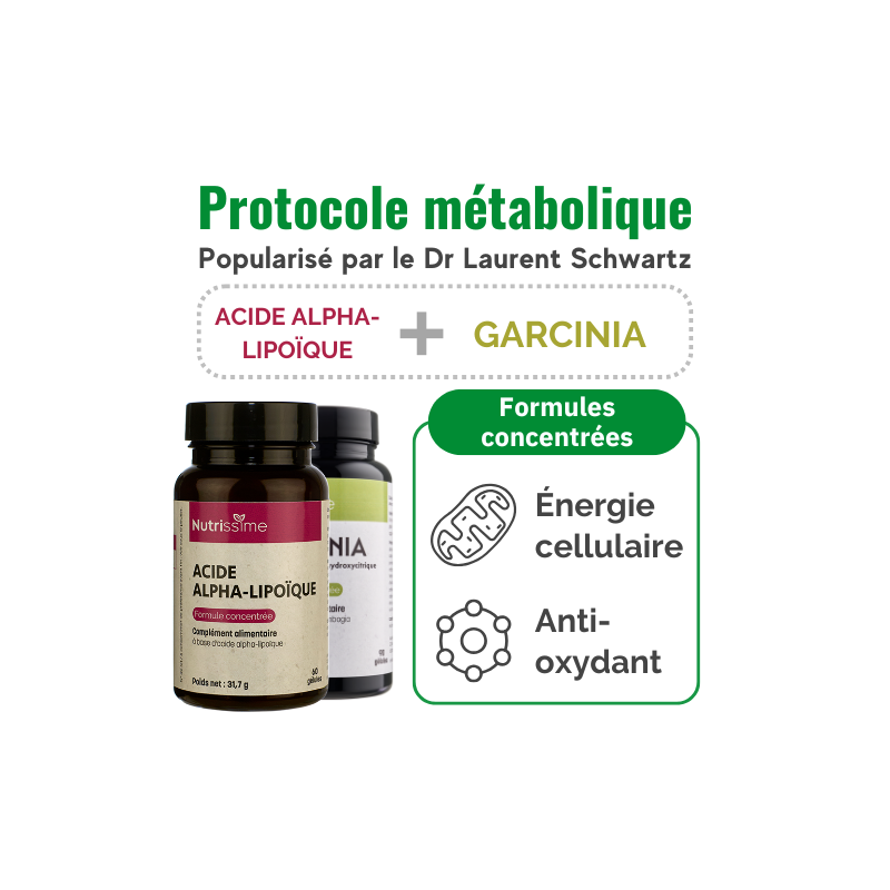 	Protocole métabolique - Garcinia et Acide alpha lipoïque - bienfaits