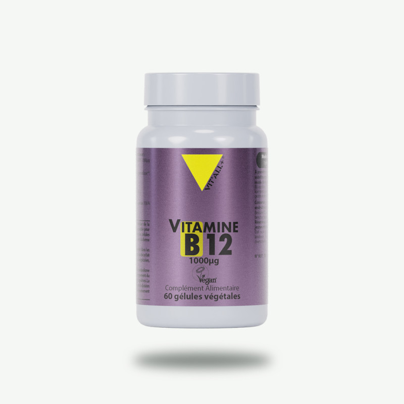 Vitamine B12 1000 µg - 60 gélules végétales - Vitall+