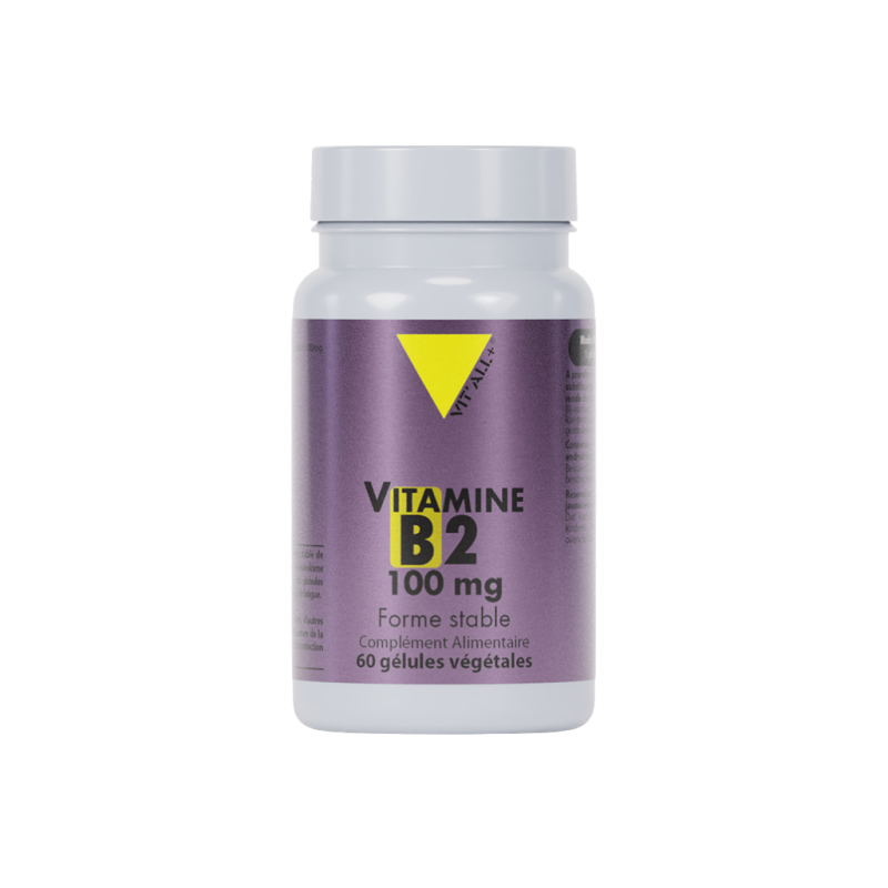 Vitamine B2 100 mg - 60 gélules végétales  - À l'unité vo