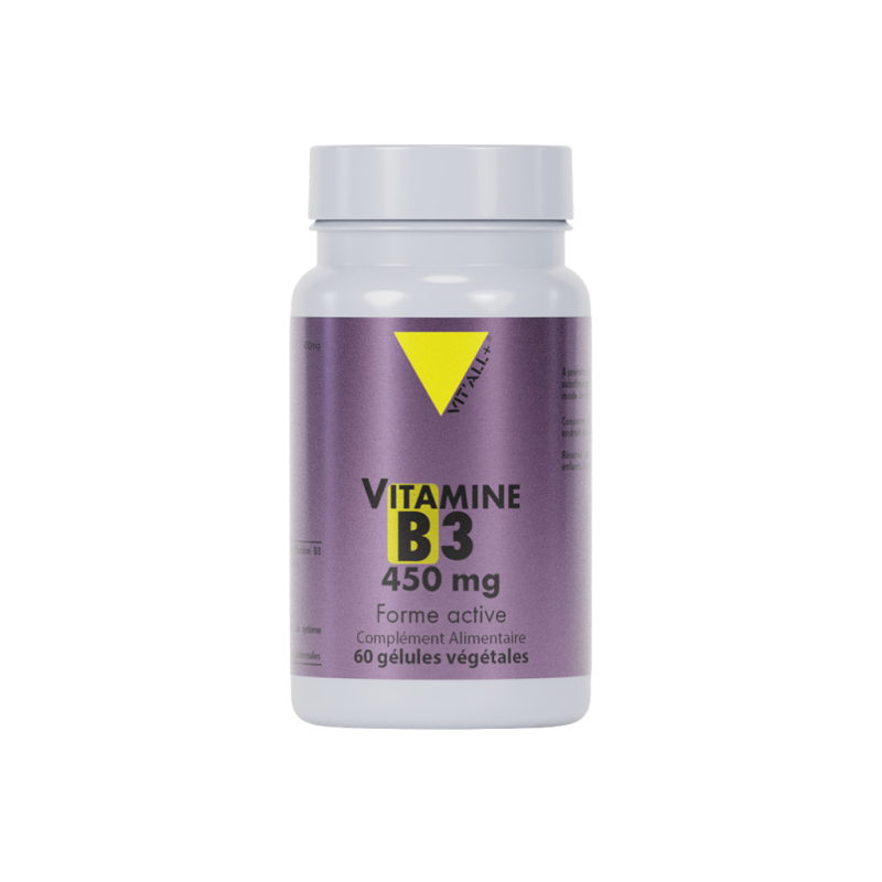 Vitamine B3 450 mg - 60 gélules végétales  - À l'unité 