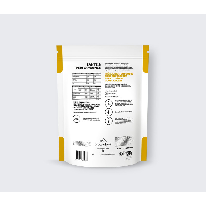 Achat Whey protéine goût caramel – SANS SUCRES AJOUTÉS versoe