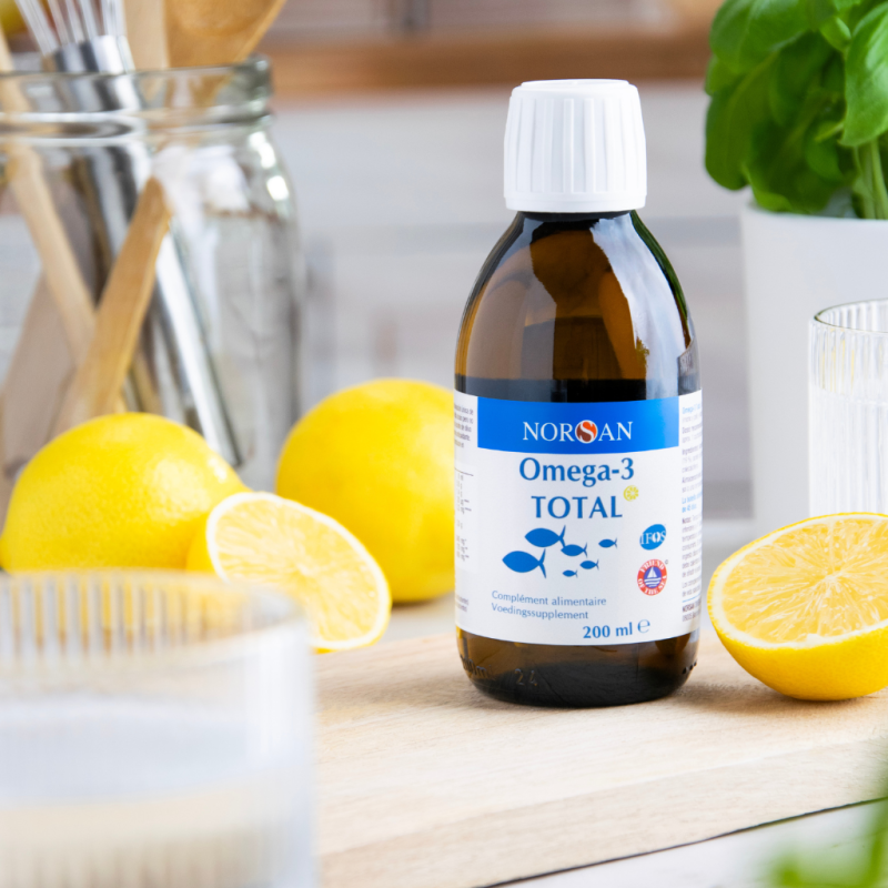 Oméga-3 Total - Forme liquide goût citron - Lot de 3 flacons - citrons