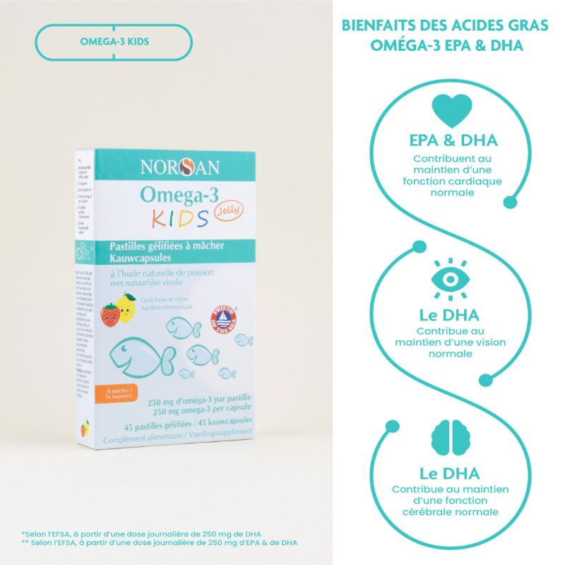 Oméga-3 Jelly Kids - 45 Pastilles gélifiées - Lot de 3 flacons