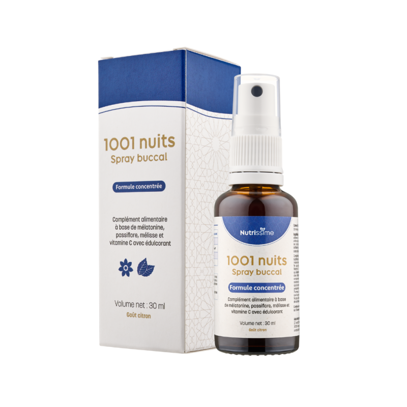 1001 nuits - Mélatonine & plantes flacon et étui