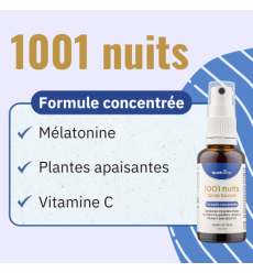 Achat 1001 nuits - Mélatonine & plantes flacon et étui formule avancée2 - Lot de 3 flacons
