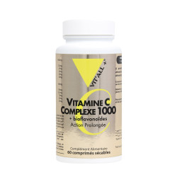 Achat Vitamine C - Complexe 1000 + bioflavonoïdes - Vitall+