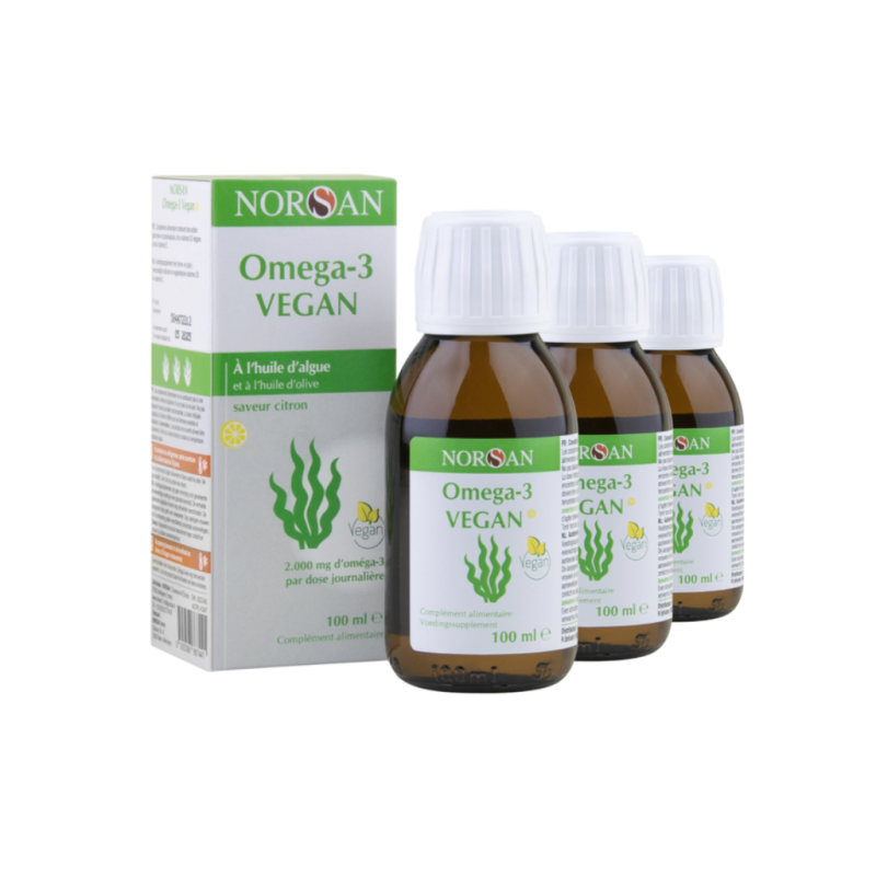 Oméga-3 - Végan - Liquide - Lots de 3 flacons
