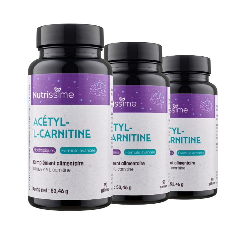 Acétyl-L-carnitine - Forme biodisponible - 90 gélules