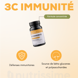 Achat Extraits de 3 champignons pour l'immunité - 3C IMMUNITÉ - Flacon seul