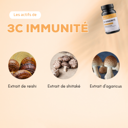 Achat Extraits de 3 champignons pour l'immunité - 3C IMMUNITÉ - Lot de 3