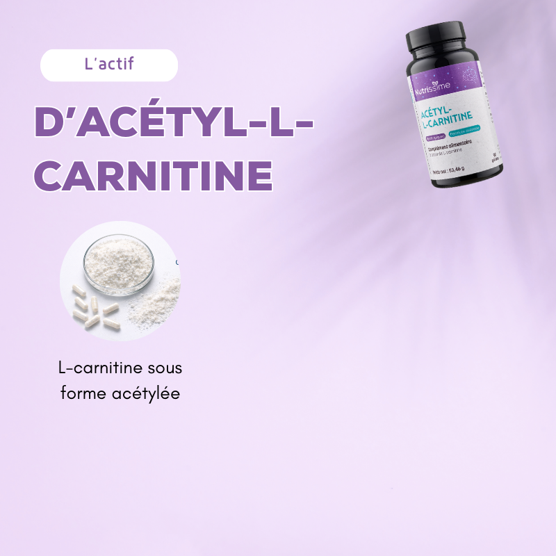 Achat Acétyl-L-carnitine - Forme biodisponible - 90 gélules