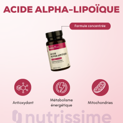 Achat Acide alpha lipoïque - Lot de 3 flacons - Formule concentrée - 60 gélules