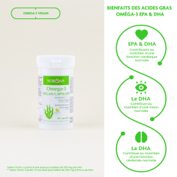 Achat Omega-3 Vegan Capsules NORSAN - 80 capsules - bienfaits2