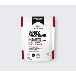 Achat Whey protéine goût cacao fruits rouges – Gamme sans sucres ajoutés - Protéalpes