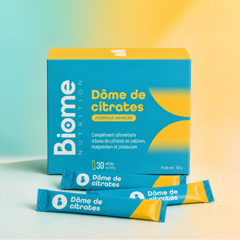 Achat Dôme de citrates - Calcium, magnésium et potassium citrates - 30 sticks