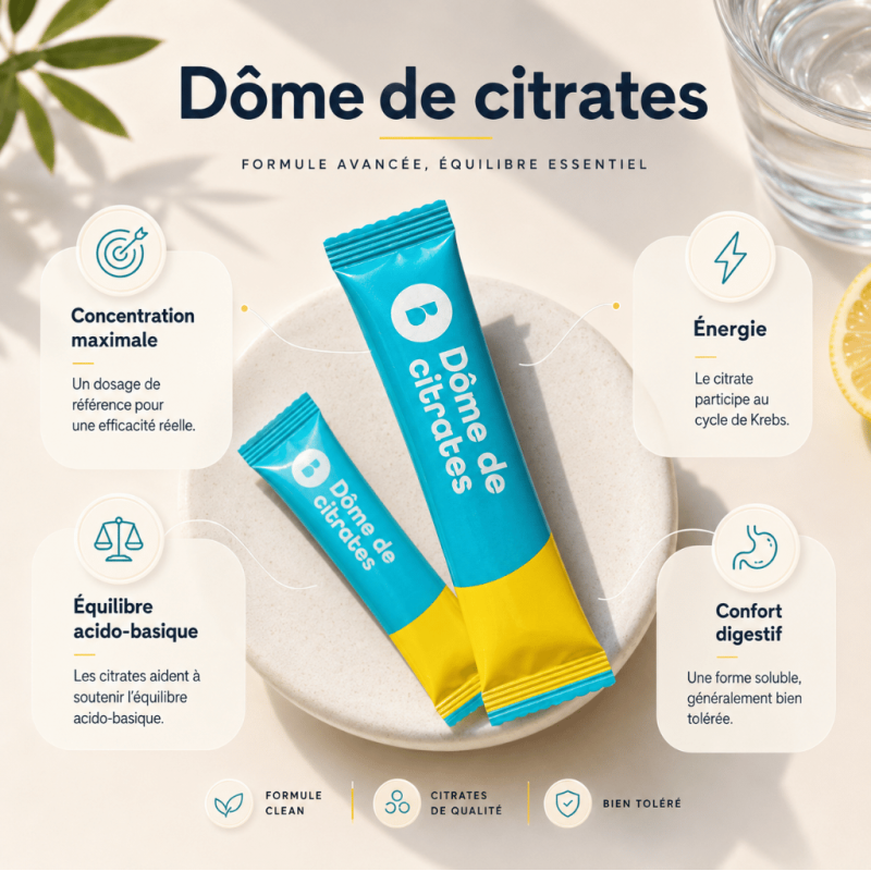 Achat Dôme de citrates - Calcium, magnésium et potassium citrates - Lot de 3 flacons