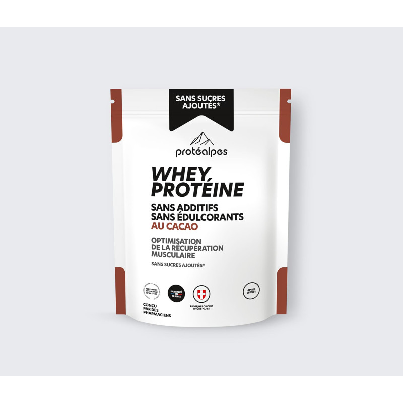Achat Whey protéine goût cacao – SANS SUCRE AJOUTÉS face
