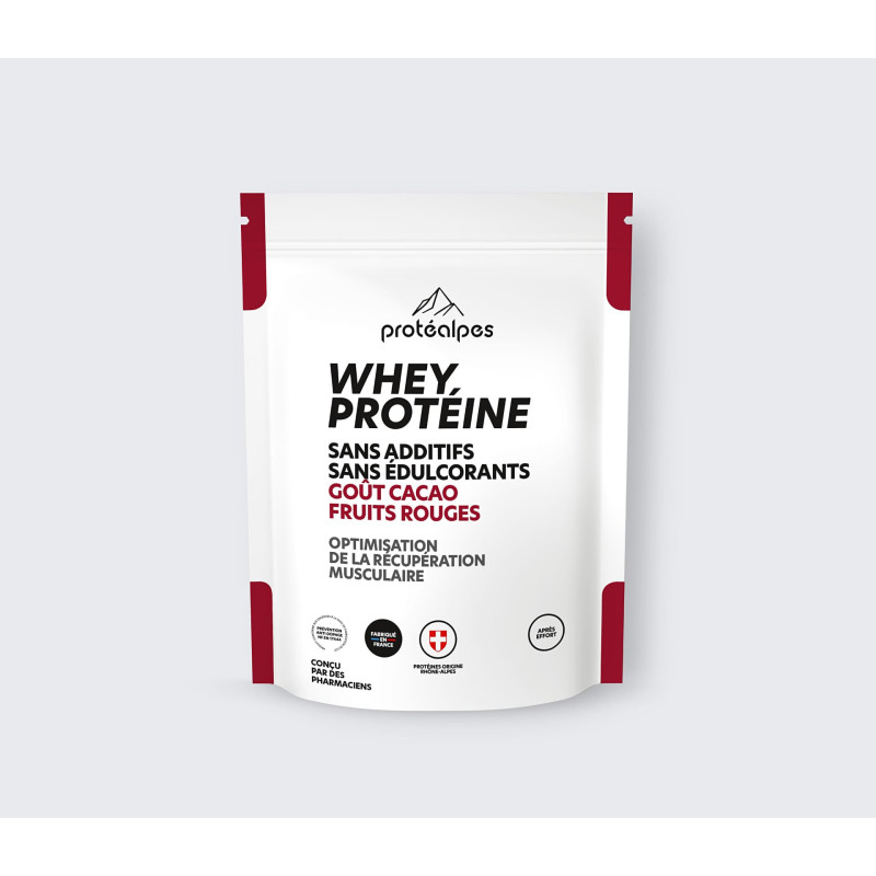 Achat Whey protéine isolat - Goût cacao fruits rouges – Gamme classique – Lot de 3 flacons