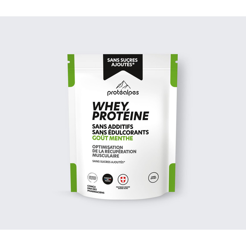 Achat Whey protéine isolat - Menthe – SANS SUCRES AJOUTÉS – Lot de 3