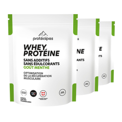 Achat Whey protéine isolat - Menthe – SANS SUCRES AJOUTÉS – Lot de 3