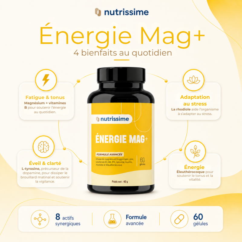 Achat Complément Alimentaire Magnésium Énergie Mag+ | 60 gélules