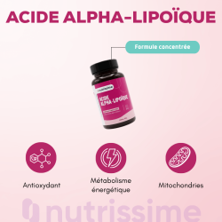 Achat Acide alpha lipoïque - Formule concentrée - Flacon seul de 60 gélules