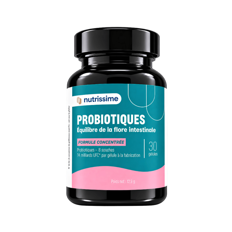 Probiotiques - Équilibre de la flore intestinale - 8 souches - Complément alimentaire