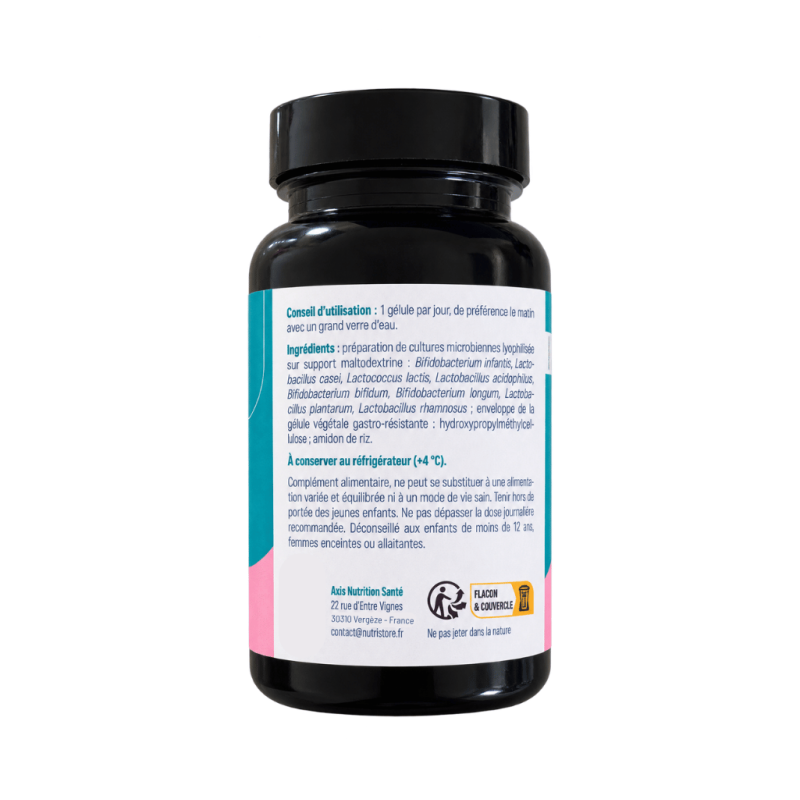 Probiotiques - Équilibre de la flore intestinale - 8 souches - Complément alimentaire