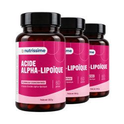 Achat Acide alpha lipoïque - Lot de 3 flacons - Formule concentrée - 60 gélules