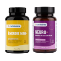Pack Énergie Mentale - Énergie Mag+ et Neuro+ : Lot de 2 flacons