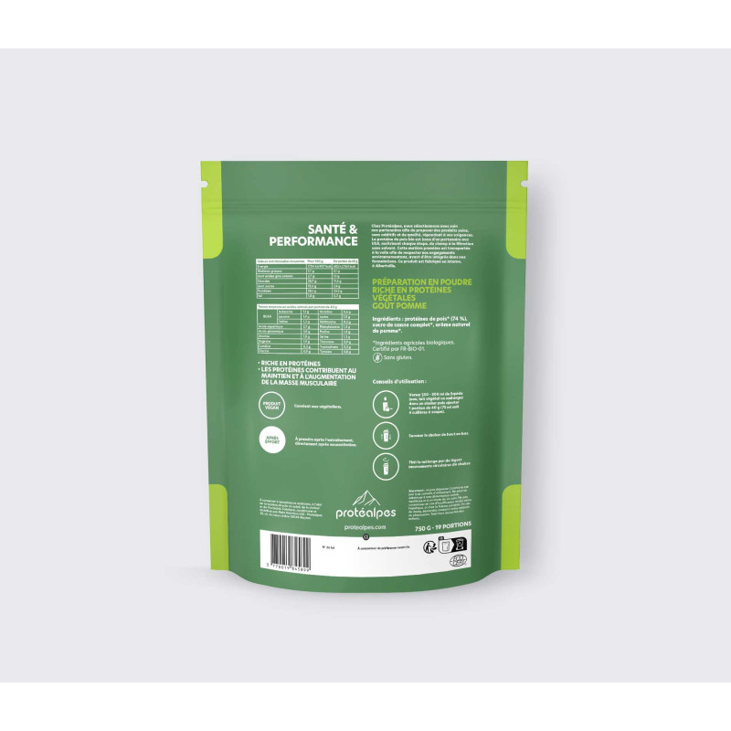 Achat Protéine végétale BIO goût pomme – Gamme classique - 750 g