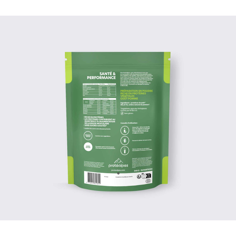 Achat Protéine végétale bio pomme sans sucres ajoutés - 540 g
