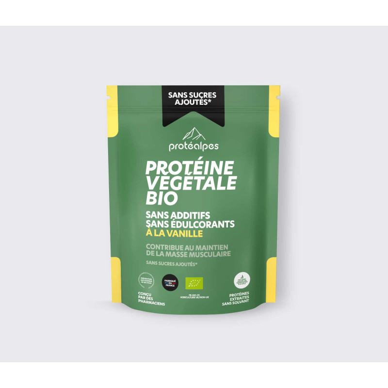 Achat Protéine végétale BIO à la vanille – Gamme sans sucres ajoutés - Lot de 3 sachets