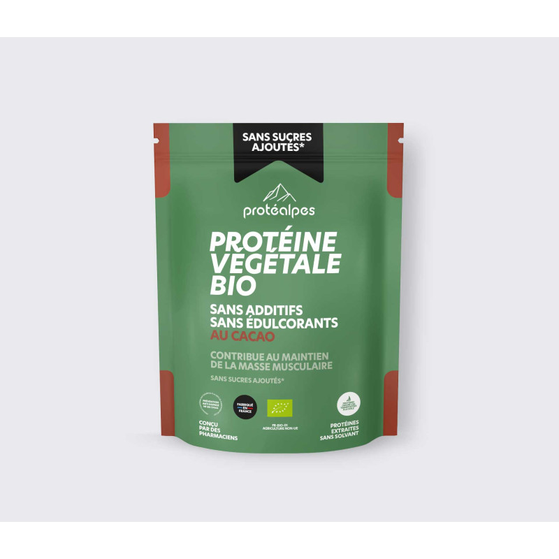 Achat Protéine végétale BIO au cacao – Gamme sans sucres ajoutés - Lot de 3 sachets