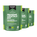 Protéine végétale BIO goût pomme – Gamme sans sucres ajoutés - Lot de 3 flacons