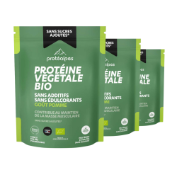 Achat Protéine végétale BIO goût pomme – Gamme sans sucres ajoutés - Lot de 3 flacons